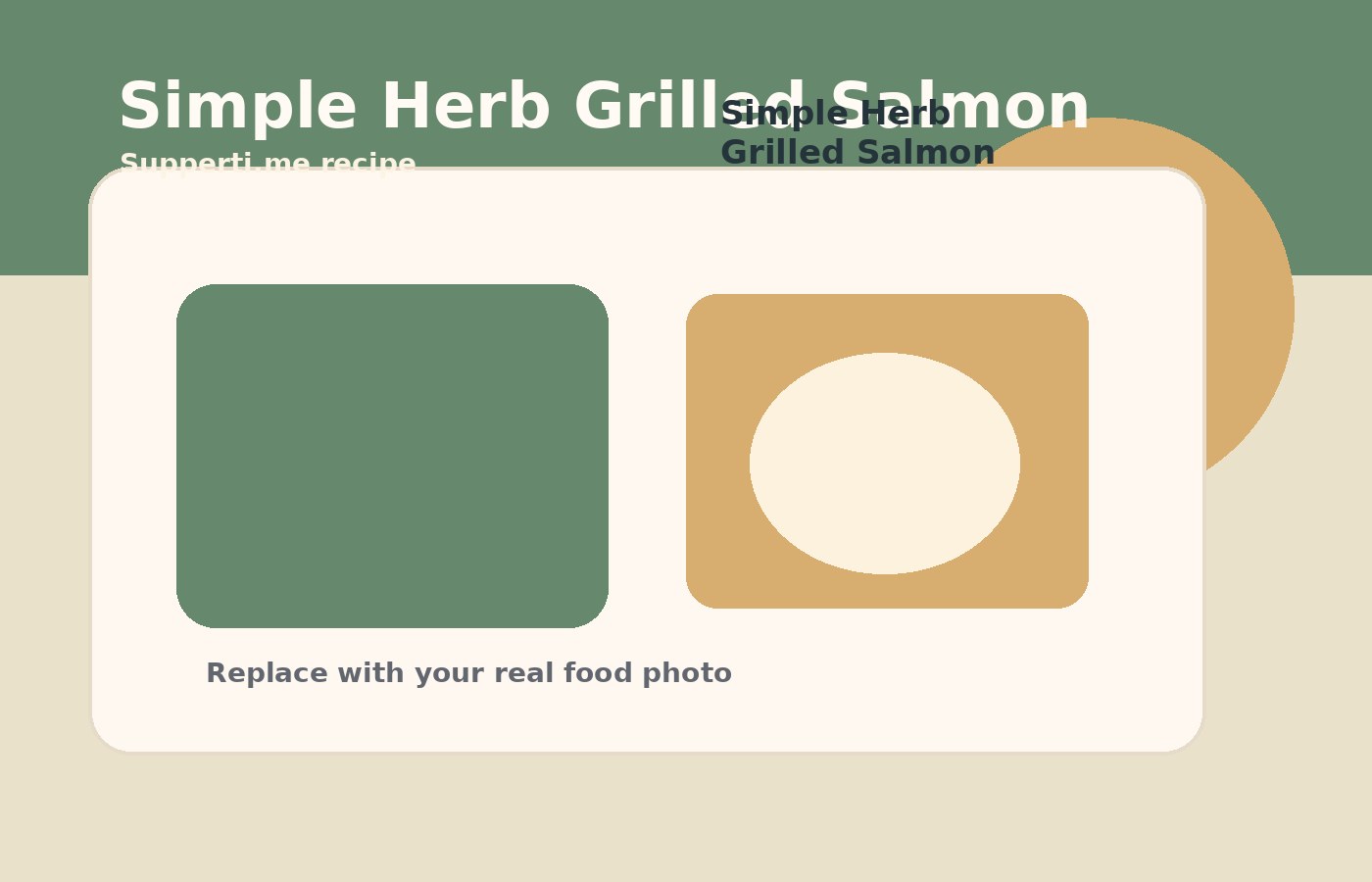 Simple Herb Grilled Salmon