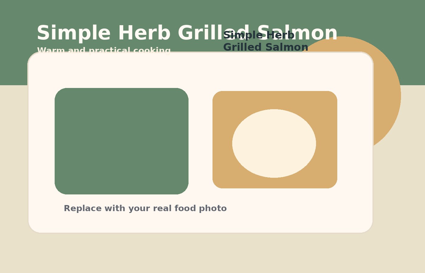 Simple Herb Grilled Salmon final or process photo